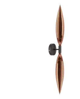 Svietidlá  Nástenná lampa NORDIC 2xG9/5W/230V čierna/medená 22-55149