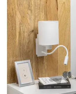 Svietidlá Brilagi - LED Flexibilná nástenná lampa NUBILA 1xE27/25W/230V + LED/3W biela BRI122