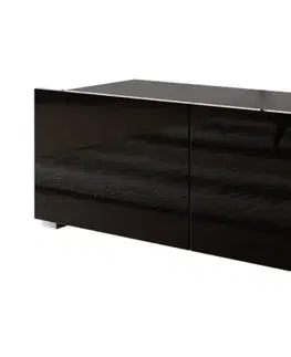 TV stolíky ArtGiB TV stolík 100 CALABRINI C-11 | čierna/čierny lesk