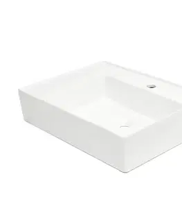 Umývadlá Umývadlo SAT Cube Way 60x46 cm otvor pre batériu uprostred SATCW6046L SATCW6046L