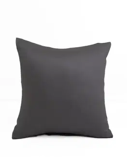 Dekoračné obliečky MKLozkoviny.sk Saténová obliečka na vankúš 50 x 50 cm -  Diana antracitová-  -