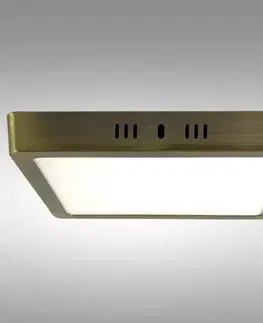 LED stropnice Stropnica LED BLOCK 24W 4200K štvorec satén