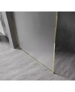 Sprchové dvere MEXEN/S - Kioto-F Sprchová zástena WALK-IN s rámom 70 x 202, dekor 8 mm, zlato 800-070-104-50-30