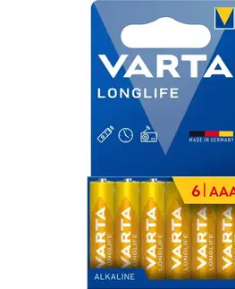Predlžovacie káble Varta 4103101746 - 6 ks alkalické batérie LONGLIFE AAA 1,5V 4103101746