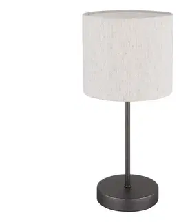 Lampy Globo 51540108 - Stolná lampa THEA 1xE27/25W/230V čierna/béžová 51540108