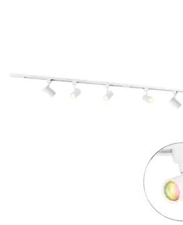 Koľajnicové svetelné systémy Inteligentný koľajnicový systém osvetlenia so 6 bodovými svetlami, biely, 1-fázový, 200 cm - Iconic Jeana
