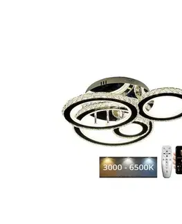 Svietidlá  LED Stmievateľný prisadený luster LED/120W/230V 3000-6500K + diaľkové ovládanie J3338/CH