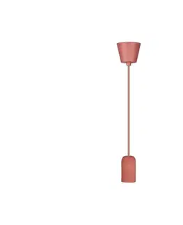 Predlžovacie káble  Napájací kábel 1xE27/60W/230V betón/červená 3743