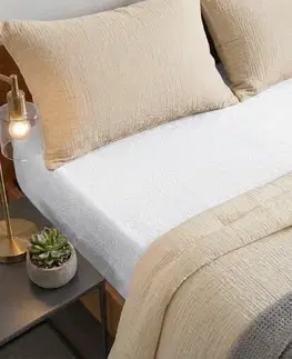 Plachty 4Home froté prestieradlo Perfect biela, 180 x 200 cm