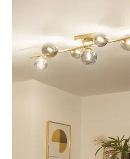 Svietidlá BRILAGI - LED Prisadený luster MILLA 7xG9/3W/230V zlatá/dymová 7010-7GS