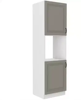 Kuchynské skrinky stojace Kuchynská skrinka Stilo claygrey/biely 60dp/210 2f