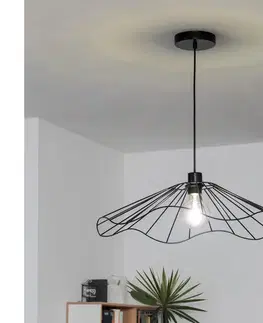 Svietidlá BRILAGI - LED luster na lanku CERIA WIRE 1xE27/40W/230V priemer 60 cm čierna BG3987+EG300156