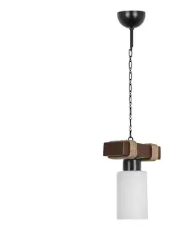 Svietidlá  Luster na reťazi JASMIN 1xE27/40W/230V hnedá/biela 534LUN3372