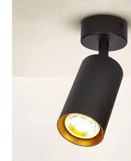Svietidlá BRILAGI - LED stmievateľné bodové svietidlo SELE 1xGU10/4,8W/230V čierna/zlatá BG0629+AI2382