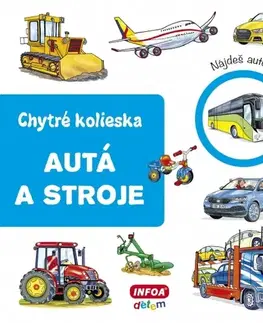 Leporelá, krabičky, puzzle knihy Chytré kolieska - autá a stroje