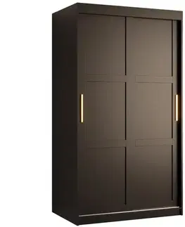 Šatníkové skrine Skriňa Amiro 1 100 čierna/čierna