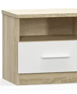 Nočné stolíky NABBI Mateo N nočný stolík (2 ks) dub sonoma / biela
