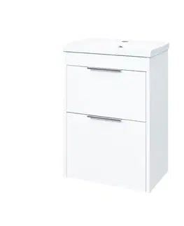 Kúpeľňový nábytok Mereo Vigo, kúpeľňová skrinka s keramickým umývadlom 51 cm, biela CN310