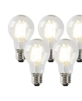 LED osvetlenie Sada 5 stmievateľných LED žiaroviek E27 číre 7W 806 lm 2700K