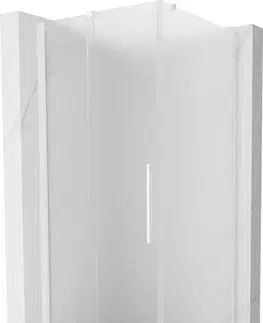 Sprchovacie kúty MEXEN/S - Velár sprchovací kút, posuvné dvere 100 x 100, dekor, biela 871-100-100-31-20