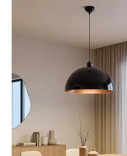 Svietidlá BRILAGI - LED luster na lanku METALO 1xE27/40W/230V pr. 40 cm čierna/medená 118OPV1118