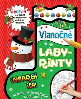Nalepovačky, vystrihovačky, skladačky Vianočné labyrinty