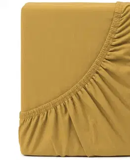 Plachty 4Home jersey prestieradlo Ideál horčicová, 100 x 200 cm