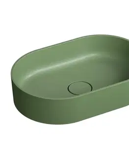 Umývadlá OMNIRES - OVO M+ umývadlo na dosku, 55 x 36 cm olive /OL/ OVOUNOL