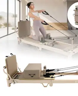 Posilňovacie stroje Pilates reformer inSPORTline Comfolder EVO antracit