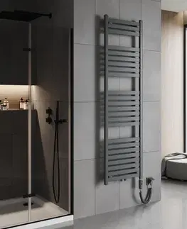 Radiátory do kúpeľne MEXEN/S - Urán radiátor + vykurovacia tyč 1800 x 500 mm, 900 W, antracit W105-1800-500-2900-66