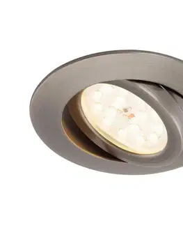 Svietidlá Briloner7296-011-LED Stmievateľné podhľadové svietidlo LED/6,5W/230V IP23 antracit 7296-011