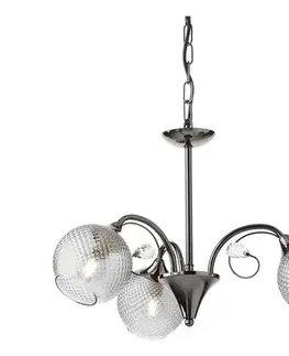 Svietidlá Redo 02-972 - Luster na reťazi ASPERA 3xE14/28W/230V priemer 52 cm čierny 02-972