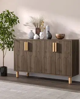 Komody Konzolový stolík Vincent - Walnut