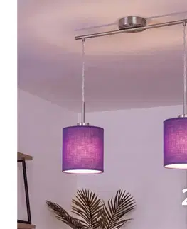 Svietidlá BRILAGI - LED luster na lanku NUBILA 2xE27/60W/230V fialová EG32519+2xBG1580