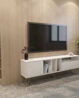TV stolíky TV stolík Mistico (180) - White, Gold