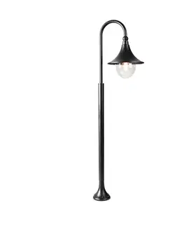 Vonkajšie svietidlá Inteligentná vonkajšia lampa čierna 125 cm IP44 vrátane Wifi A60 - Daphne