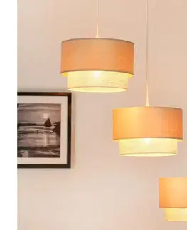 Svietidlá BRILAGI - Luster na lanku ARIZONA BOHO 3xE27/15W/230V béžová/biela 608343