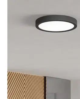 Svietidlá Eglo 901298-LED Stropné svietidlo FUEVA LED/11,5W/230V 2700/4000/6500K pr.21,1cm čierne 901298
