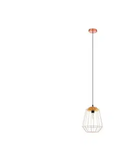 Svietidlá Eglo 54679 - LED luster na lanku NATUR 1xE27/4W/230V medený 54679