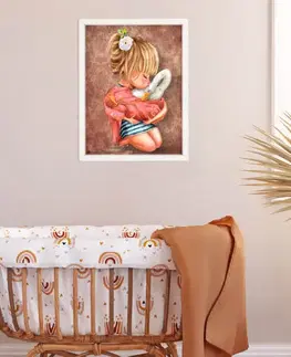 Obrazy do detskej izby Obraz na stenu - Dievča s húskou