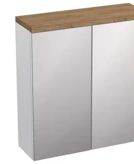 Závesné kúpeľňové skrinky KÚPEĽŇOVÁ ZRKADLOVÁ SKRINKA 60 OVO BIELY POĽSKÝ
