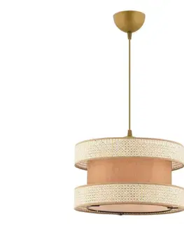 Svietidlá  Závesné svietidlo HALO na lanku 1xE27/60W/230V béžové/krémové 390FLH2452