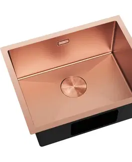 Kuchynské drezy MEXEN MEXEN - Trixo oceľový drez 1-bowl 540 x 440 mm, meď 6414541000-65