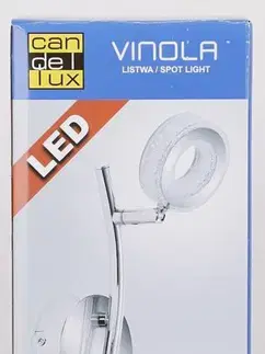 Nástenné svetlá LED nástenná lampa 2x5W VINOLA CHRÓMOVÝ PÁSOK 3000K