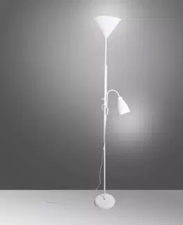 Lampy do obývačky Stojanové svietidlo Cleo VO2525 White LP2