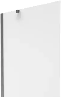 Sprchové dvere MEXEN/S - Next vaňová zástena FIX 80 x 150, dekor, grafit metal 895-080-000-00-30-95