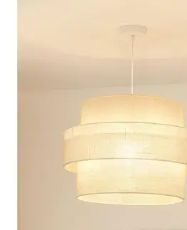 Svietidlá BRILAGI - Luster na lanku SPACE YUTE 1xE27/15W/230V pr. 50 cm krémová/biela 609258