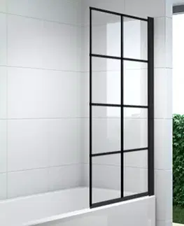 Vaňové zásteny Vaňová zástena Loop 80x140 black