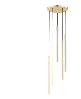 Svietidlá  Luster na lanku COLLET 5xG9/40W/230V pr. 30 cm zlatá 63145