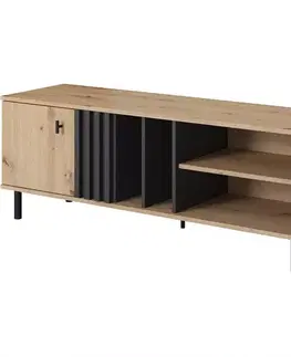 RTV stolíky v podkrovnom štýle MADIS TV stolík 138 C Dub Artisan/Antracyt